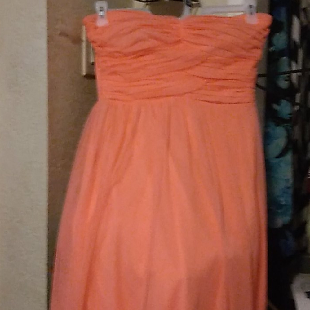 Pink strapless dress